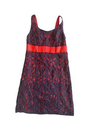 BETSEY JOHNSON Vintage Purple Lace Bow Dress Size 2